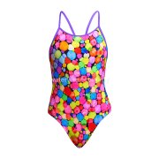 FUNKITA Girls Diamond Back One-Piece Swimsuit - Bubble Tea