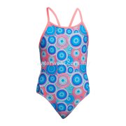 FUNKITA Girls Diamond Back One-Piece Swimsuit - Bundjalung Blue