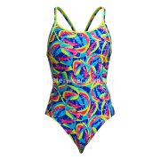 FUNKITA Girls Diamond Back One-Piece Swimsuit - Choppy Waters